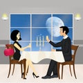 Romantic dinner for two Royalty Free Stock Photo