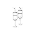 Romantic drink line icon Royalty Free Stock Photo