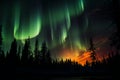 A romantic embrace under the ethereal beauty of the Northern Lights