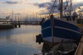 romantic evening mood in an old fishing port, Burgstaaken, Fehmarn Island, Germany