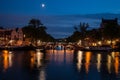 Romantic evening view - amsterdam