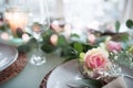 Romantic festive table decoration