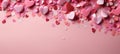 Romantic and festive valentine s day pink hearts background for celebrations and decorations