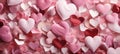 Romantic and festive valentine s day pink hearts background for celebrations and decorations