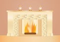 Romantic fire place Royalty Free Stock Photo