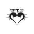 Couple goldfish logo