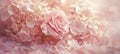 Romantic Floral Background, Delicate Pink Rose in Bloom Surrounded By Soft Hydrangeas Royalty Free Stock Photo