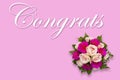 Romantic floral Congrats card with flower bouquet