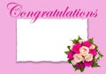 Romantic floral Congrats card with flower bouquet