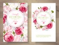 Romantic flowers vertical banners