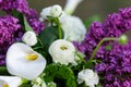 Romantic flowers from wedding decor with Lilac