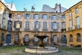 Romantic Fountain at Place D`Albertas in Aix-en-Provence Royalty Free Stock Photo