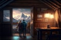 Romantic Getaway in a Remote Cabin (Generative AI)