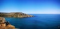 Romantic Ghajn Tuffieha Bay panorama at Malta Royalty Free Stock Photo