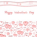 Romantic greeting card happy valentine's day Royalty Free Stock Photo