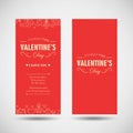 Romantic Greeting Vertical Banners Royalty Free Stock Photo
