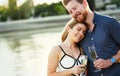 Romantic happy couples dancing and drinking at party Royalty Free Stock Photo