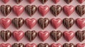 Romantic Heart Chocolates Pattern Background Royalty Free Stock Photo