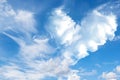 romantic Heart Cloud abstract blue sky and cloud nature background. Royalty Free Stock Photo