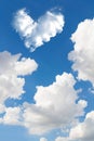 romantic Heart Cloud abstract blue sky and cloud nature background. Royalty Free Stock Photo