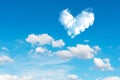 romantic Heart Cloud abstract blue sky and cloud nature background. Royalty Free Stock Photo
