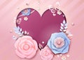 Romantic heart shaped card