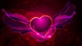 Romantic heart sign of love