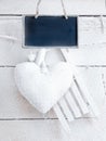 Romantic Heart On White Boards