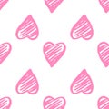 Romantic hearts seamless pattern. 14 february wallpaper. Valentines Day Royalty Free Stock Photo
