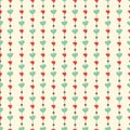 Romantic hearts seamless pattern. Valentine's day