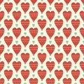 Romantic hearts seamless pattern. Valentine's day