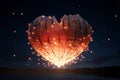 Romantic HeartShaped Paper Lantern Releases