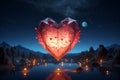 Romantic HeartShaped Paper Lantern Releases