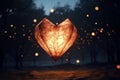 Romantic HeartShaped Paper Lantern Releases