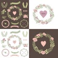 Romantic hipster icons