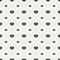 Romantic hipster lips kiss seamless pattern