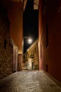 Romantic historic old town of Malcesine on Lake Garda at night Royalty Free Stock Photo