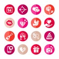 Romantic icon set Royalty Free Stock Photo