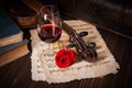 Romantic image detail with violin scroll Royalty Free Stock Photo