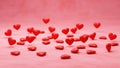 Floating Hearts on Pink Royalty Free Stock Photo