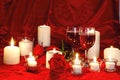 Romantic Image with Wine and Candles