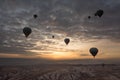 Romantic journey hot air balloon