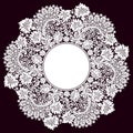 Romantic Lace Circle Frame Royalty Free Stock Photo