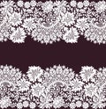 Vector Romantic White Lace Frame. Bordo Background. Royalty Free Stock Photo