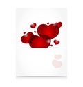 Romantic letter with cute hearts