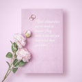 A romantic letter with quote from unknown author