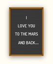 Romantic letterboard quote Royalty Free Stock Photo