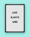 Romantic letterboard quote Royalty Free Stock Photo