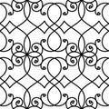 Romantic Lines Hearts Seamless Pattern