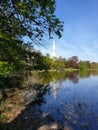 Minaret in the castle park in Lednice Royalty Free Stock Photo